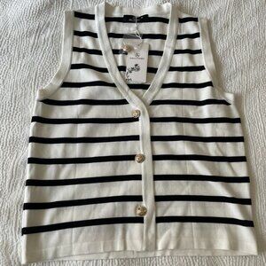 Stripped Sweater Vest - Size Small